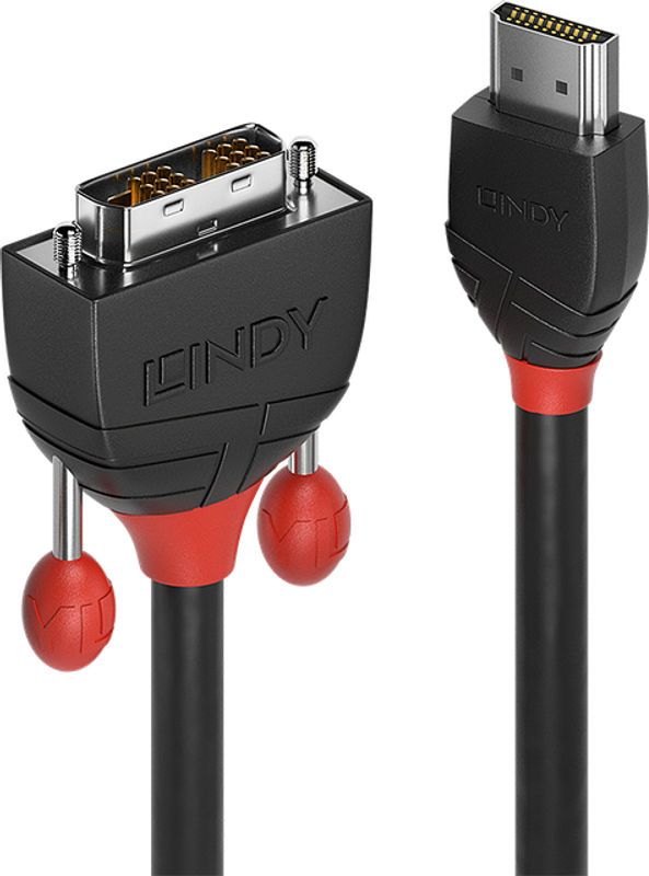 Lindy HDMI auf DVI-D Adapterkabel Schwarz 10,00 m - Bild 2