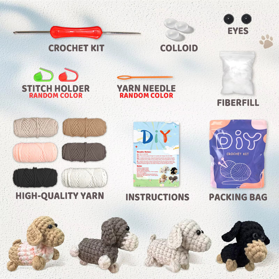 YAMAXIN 4-teiliges Häkelnadel-DIY-Set für Anfänger in Multicolour - Bild 2