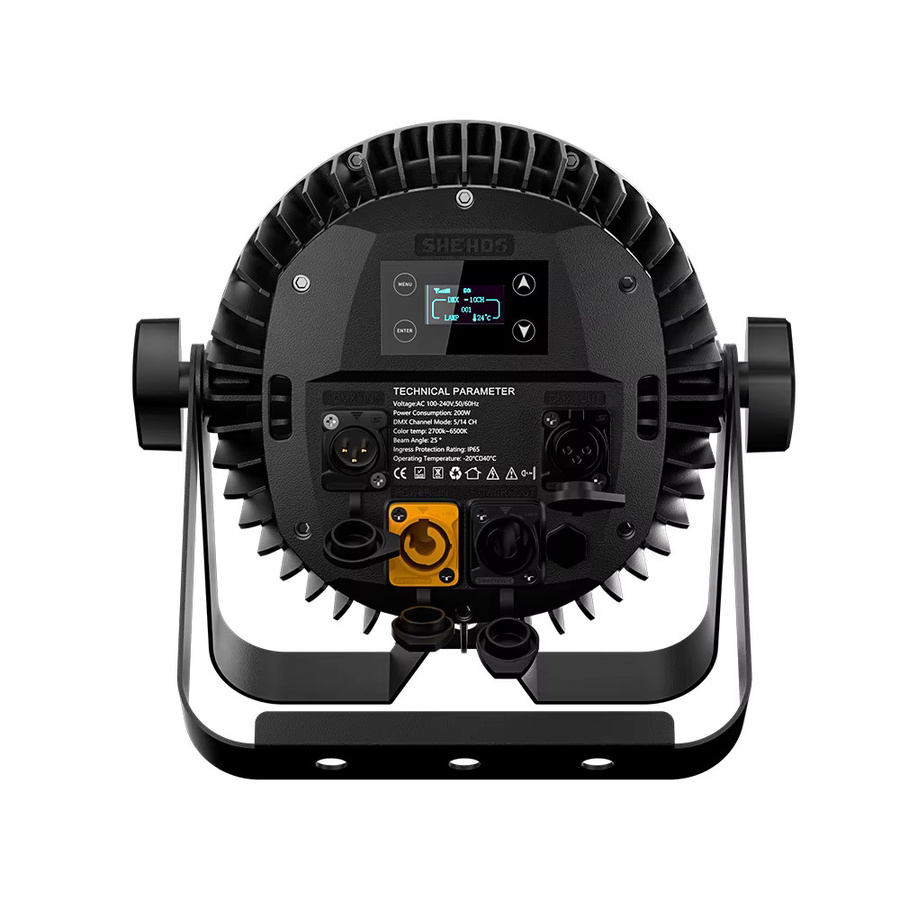 CORALPAR IP65 Wasserdichter LED Wash Par Scheinwerfer mit 18x12W RGB Lichtquelle in Schwarz für Bühne, Club und Theater - Bild 2