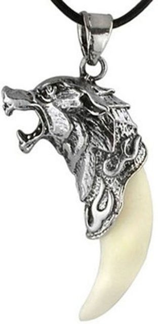 Lucky Star Jewelry Halskette Wolfszahn, Edelstahl, Silber, Herren - Bild 1