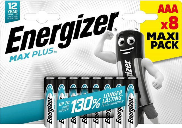 Energizer Alkaline Batterie Max Plus AAA Micro 8 Stück Multicolor - Bild 1