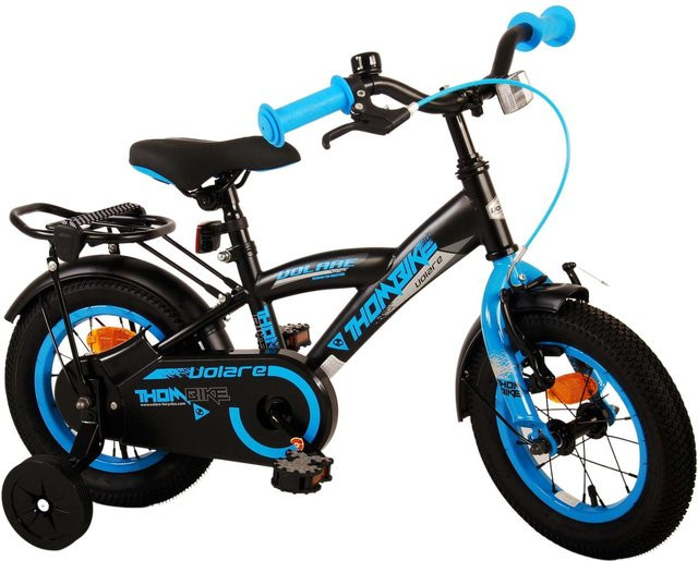 TPFSports Thombike Kinderfahrrad, 12 Zoll, Rücktritt, Handbremse, Schwarz/Orange - Bild 1