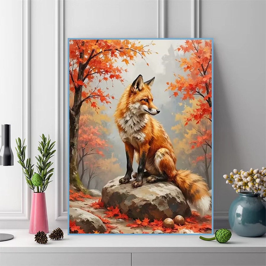 Momoart Fuchs Diamant-Mosaik Set mit Rundsteinen in Multicolour, DIY Strass-Stickerei für Kinder, B/H: 30 x 30 cm - Bild 3