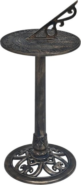 Yiwydaa Sonnenuhr in Bronze-Optik aus Kunststoff, rund, Höhe: 82 cm, Breite: 35,5 cm - Bild 1