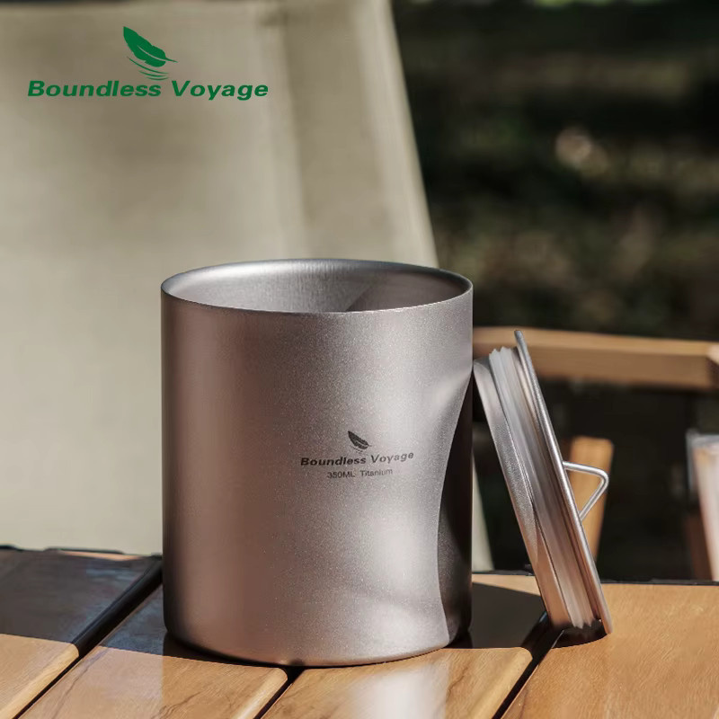 Boundless Voyage Titanium Tumbler Campingbecher aus Edelstahl in Silber - Bild 4