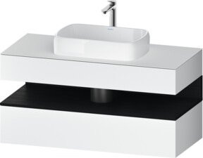 Duravit Waschtischunterschrank Qatego in Schwarz und Weiss, B/T/H: 120 x 55 x 60 cm - Bild 1