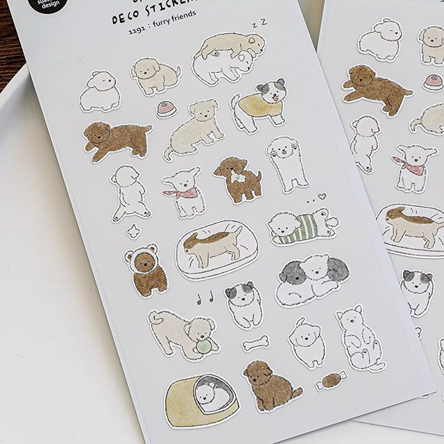 Suatelier Furry Friends Papieraufkleber für Scrapbook und DIY Dekoration, Mehrfarbig - Bild 1