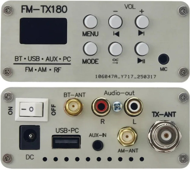 Bluetooth Stereo FM-Radio mit OLED-Bildschirm und AM-Kurzwellen-Empfang (75MHz-108MHz) - Bild 1