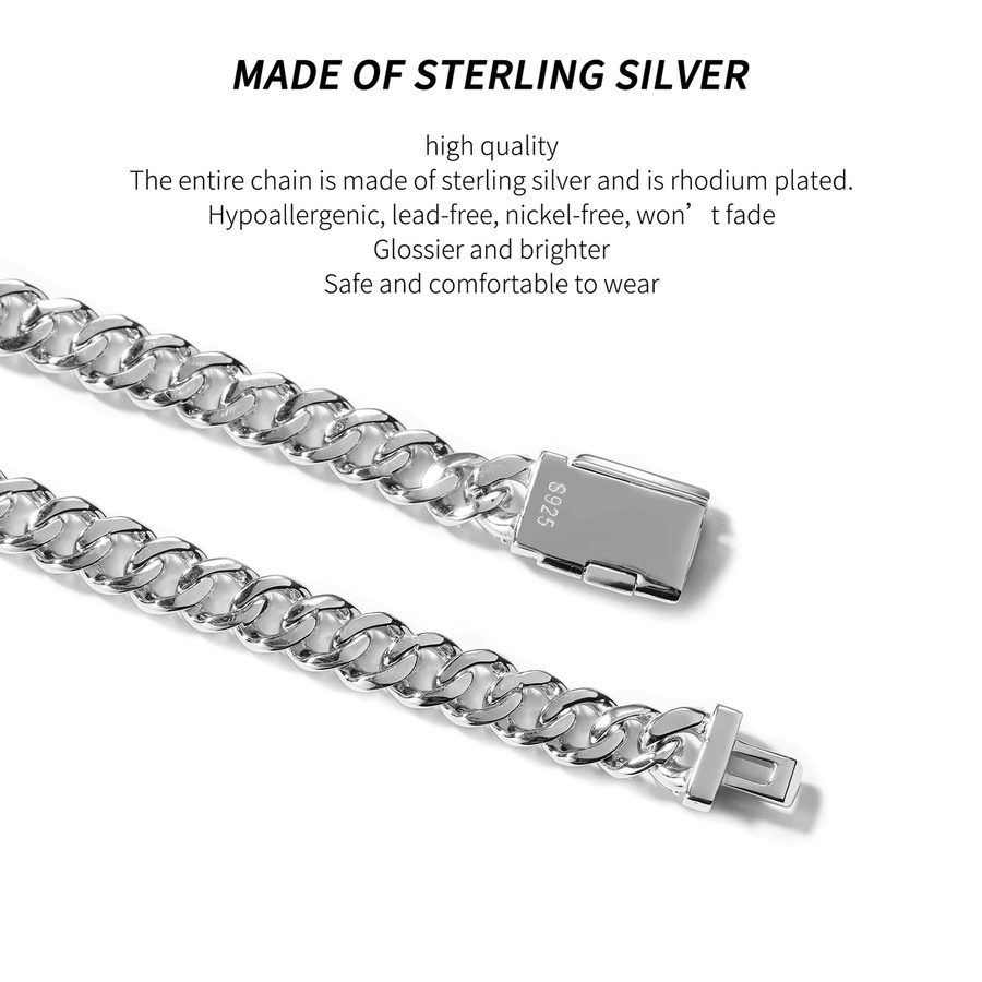 Uwin Halskette 925 Silber, Moissanite, Damen - Bild 3