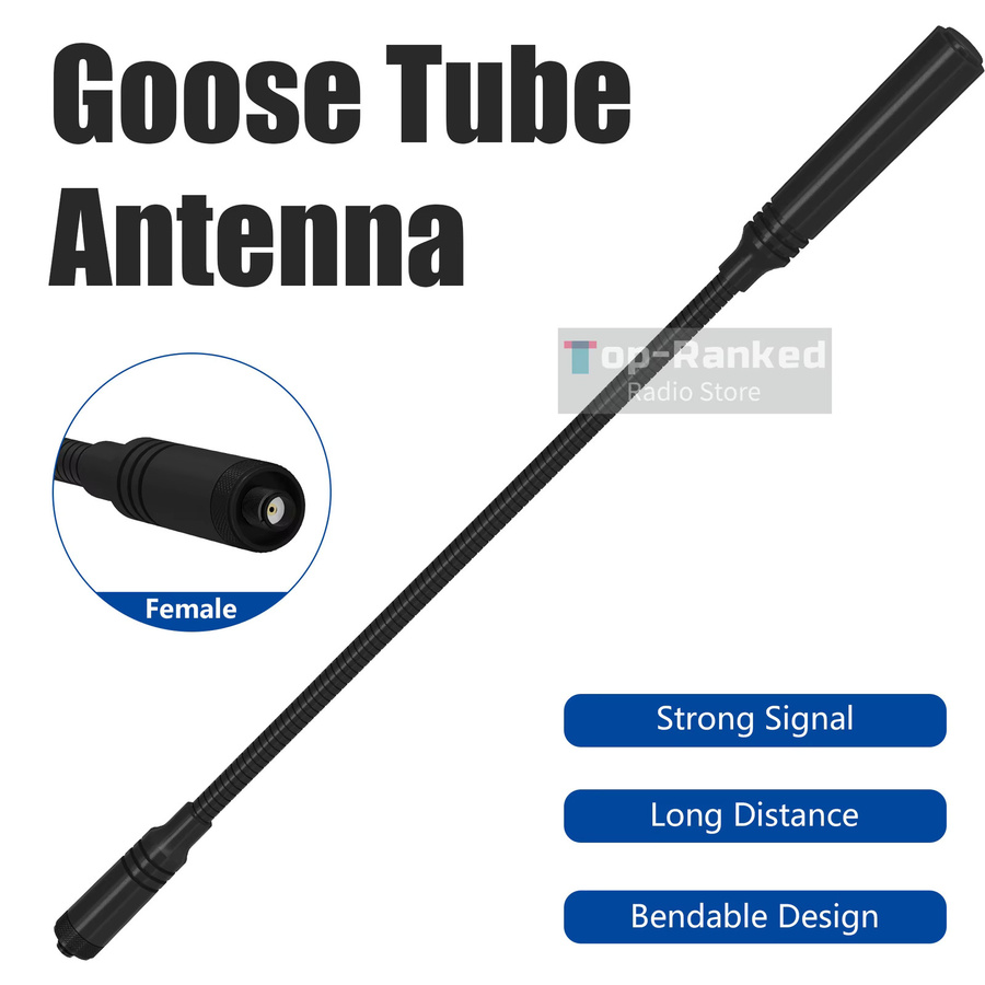 Baofeng UV-25 Schwanenhals Taktische Antenne mit SMA-Buchse Dual Band VHF UHF in Schwarz - Bild 5
