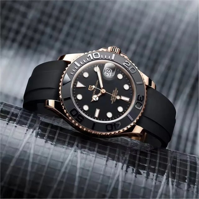 PAGANI DESIGN Armbanduhr Automatik, Edelstahl, Schwarz, 40 mm, Herren - Bild 1