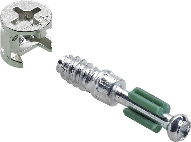 Hettich Verbindungsbeschlag Rastex 12/20 mm, silber, galvanisiert, verdeckt liegend - Bild 1