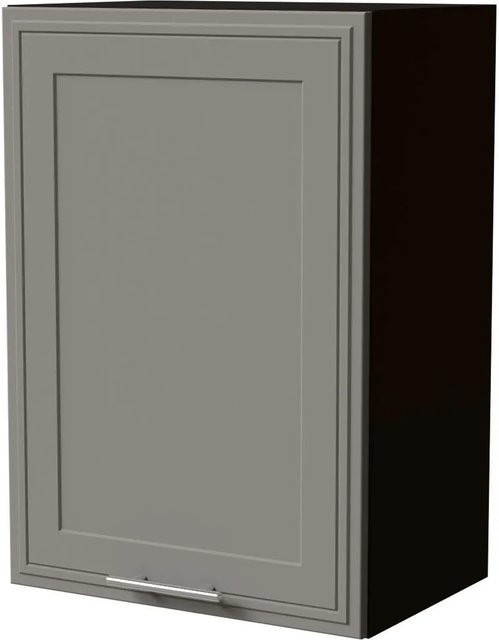 Feldmann-Wohnen Hängeschrank Salo W2/50 in Schwarz und Staubgrau Matt mit Kassettenoptik, B/T/H: 50 x 32,5 x 72 cm - Bild 1