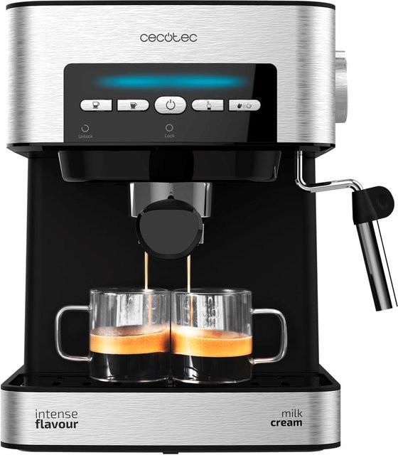 Cecotec Power Espresso 20 Matic Kaffeemaschine mit Thermoblock und Dampflanze in Silber und Edelstahl - Bild 1