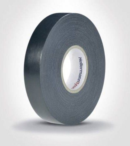 HellermannTyton HTAPE-POWER820-EPR-BK Klebeband Schwarz, Länge: 9,1 m, Breite: 19 mm - Bild 1