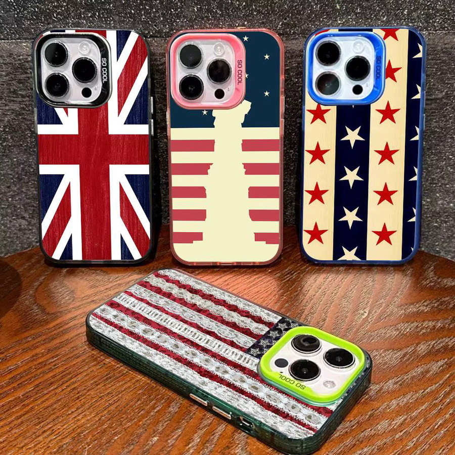 Potdemiel Handyhülle mit britischer UK-Flagge für iPhone 17 16 15 14 13 12 11 Pro Max Plus, Mehrfarbig - Bild 3