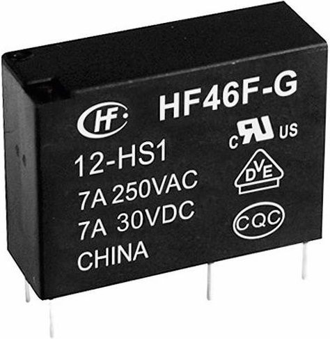 Hongfa HF46F-G/024-HS1 Printrelais 24 V/DC 10A 1 Schließer Schwarz - Bild 1
