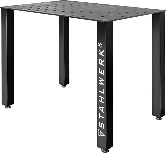 STAHLWERK Schweißtisch DIY-Bausatz aus S355 Stahl mit 12 mm Arbeitsplatte, Farbe: Schwarz, B/T/H: 150 x 120 x 80 cm - Bild 1