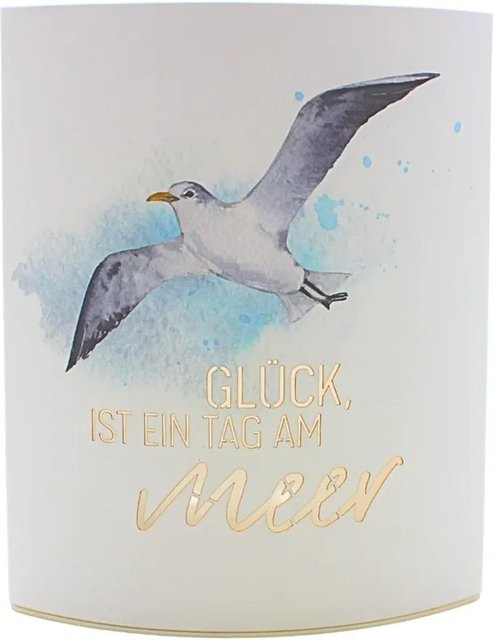 Dekohelden24 Kabellose Tischlampe Dekolicht Stimmungslicht in Weiß mit Timer, B/T/H: 13 x 5 x 16 cm - Bild 1