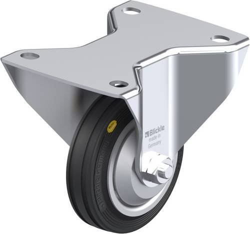 Blickle Bockrolle BK-RD 100R-3-FA in Schwarz und Silber, Rad-Durchmesser: 100 mm, Tragfähigkeit: 100 kg - Bild 1