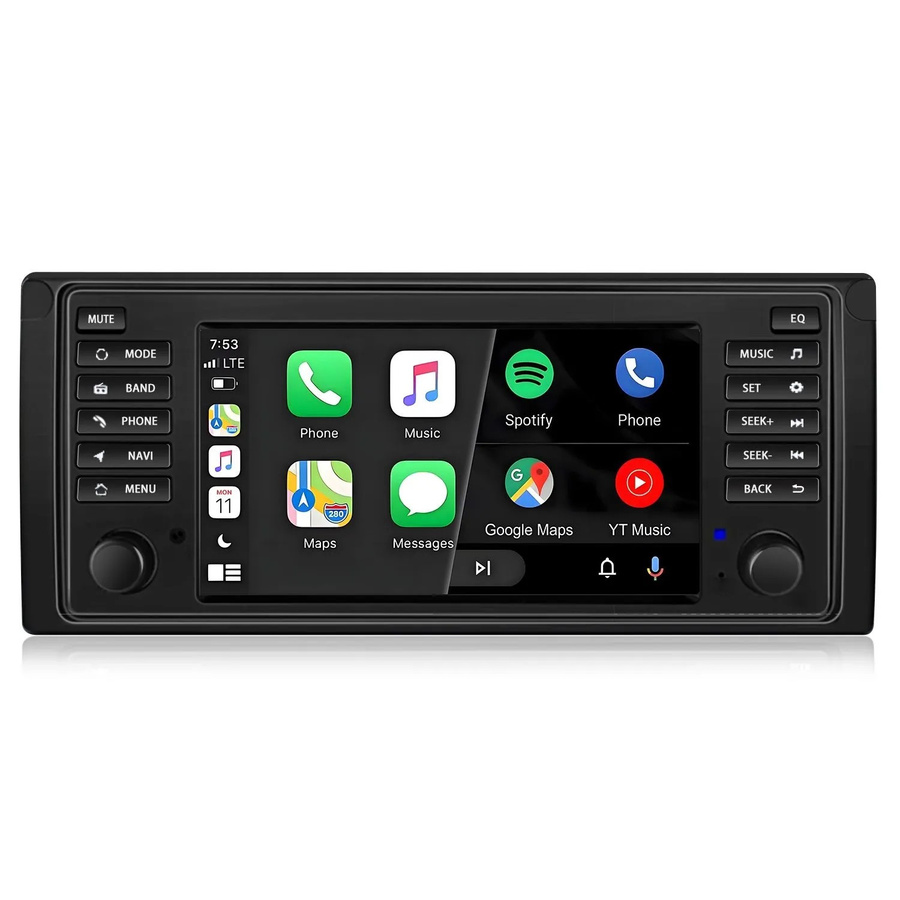 Junsun Autoradio mit Bluetooth und GPS für BMW E39 E53 M5 in Schwarz mit 7,0 Zoll Display - Bild 2