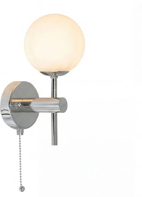 Licht-Erlebnisse Wandleuchte für Badezimmer in Chrom und Weiß mit G9 LED-Leuchtmittel und Schalter - Bild 1