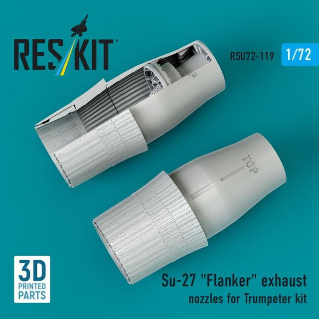 Trumpeter Su-27 Flanker - Exhaust nozzles, 3D Printed - Bild 1