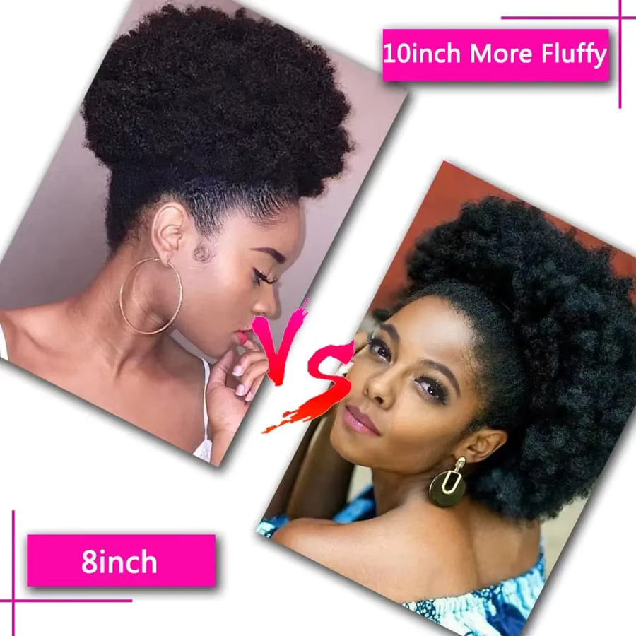 Synthetische Afro Puff Extensions, lockig, 10 Zoll, Damen - Bild 2
