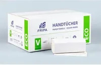Fripa Papierhandtücher ECO in Weiß mit Blauer Engel und Grüner Punkt Zertifizierung - Bild 1