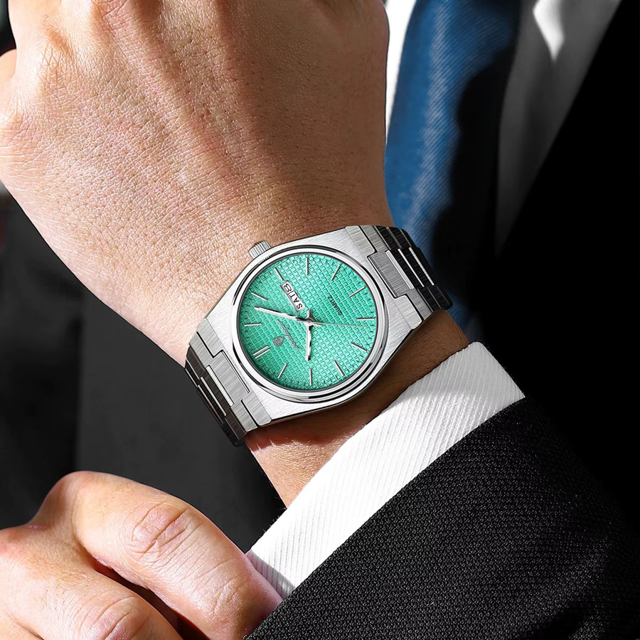 POEDAGAR Armbanduhr Edelstahl, Quarz, Herren - Bild 6