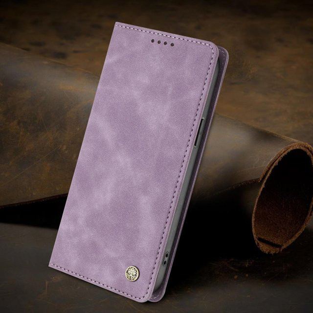 Premium RFID-blockierende magnetische Leder-Klapphülle für Redmi Note 15 14 13 12 Pro Plus 4G 5G in Lila - Bild 1