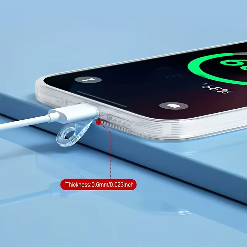 8 Stück TPU-Telefon-Lanyard-Clips in Transparent als universelle Anti-Verlust-Aufkleber-Aufsätze für Handgelenk- und Umhängebänder - Bild 3