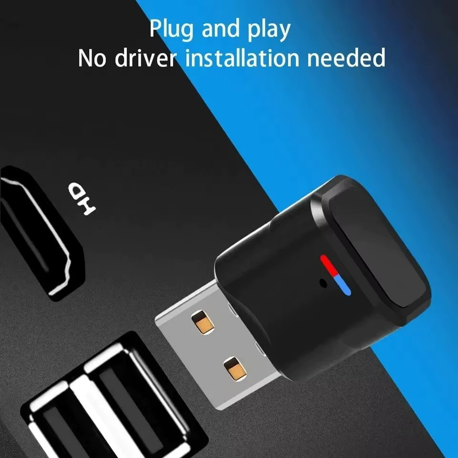 kebidu Wireless Game Audio Kopfhörer Adapter Bluetooth 5.3 Empfänger und Sender für PS5, PS4 und PC in Schwarz - Bild 2