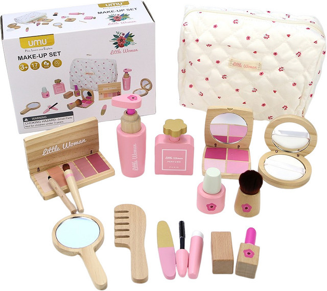 Holz Make-Up Spielzeug, Simulation Kosmetik Set, multicolour - Bild 1