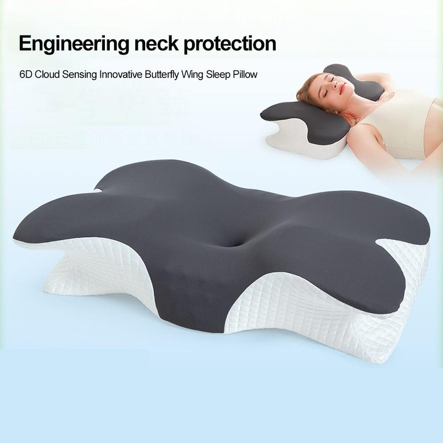 Ergonomisches Butterfly Memory Foam Nackenmassagekissen mit Slow Rebound Effekt für orthopädischen Schlaf - Bild 2