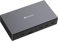 USB-C Pro Docking Station CDS-17 mit 17 Ports, HDMI und DisplayPort, Schwarz/Grau - Bild 1