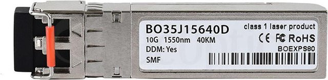 BlueOptics SFP+ Transceiver BO35J15640D kompatibel mit Watchguard, LC-Duplex, 10GBASE-ER, Singlemode Fiber, 1550nm, 40KM, Farbe: Silber - Bild 1