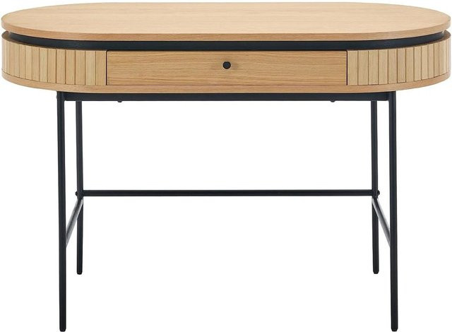 Schreibtisch Cardiona in Schwarz und Eichenfurnier mit einer Breite von 120 cm - Bild 1