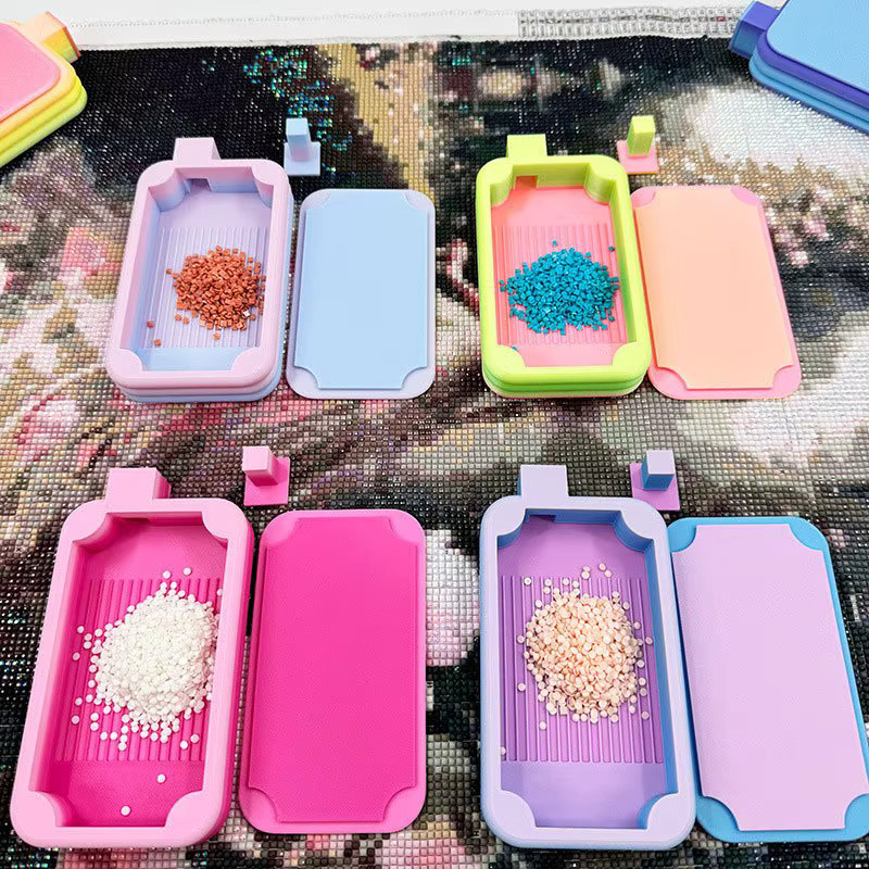 Multifunktionale DIY Diamantmalerei Aufbewahrungsschalen und Organizer-Boxen aus Kunststoff, Mehrfarbig - Bild 2