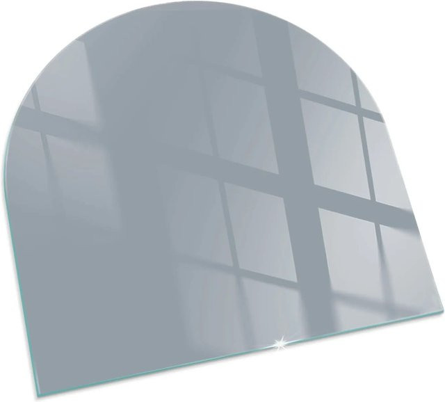 Tulup Glasplatte für Kaminöfen als Funkenschutzplatte in Grau, B/T/H: 100 x 100 cm - Bild 1