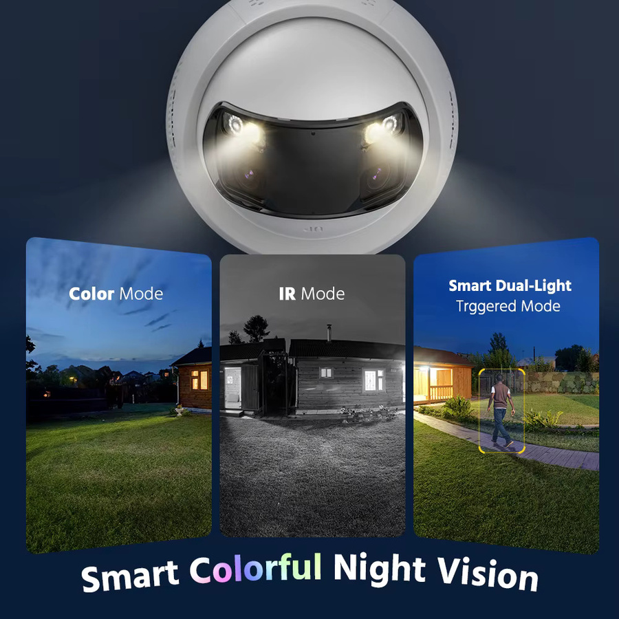 ANNKE Sicherheitskamerasystem mit 4K 8 MP Dual Lens 180 Panorama, 8CH NVR CCTV-Überwachungskameras für den Außenbereich in Weiß - Bild 3