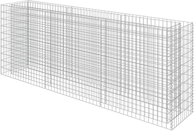 Furnicato Gabionen-Hochbeet aus verzinktem Stahl in Silber, B/T/H: 270 x 50 x 100 cm - Bild 1