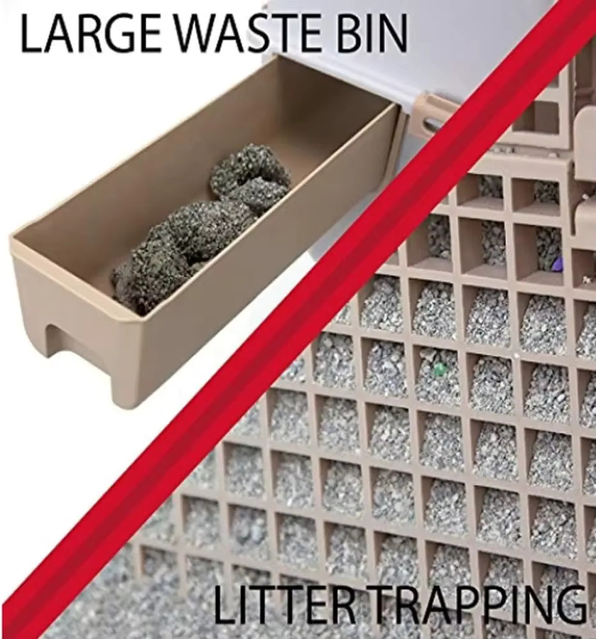 SINGWEDA Katzenstreu Sandkasten Tablett in Grün mit saugfähigen Kristallen zur Hygiene für deine Katzentoilette - Bild 2