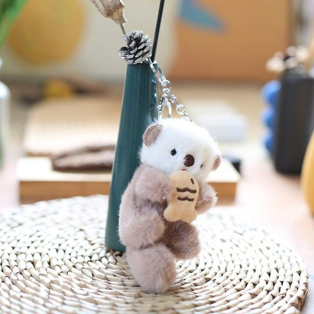 Linyi toy Anhänger Seeotter mit Fisch, grau, Damen - Bild 1