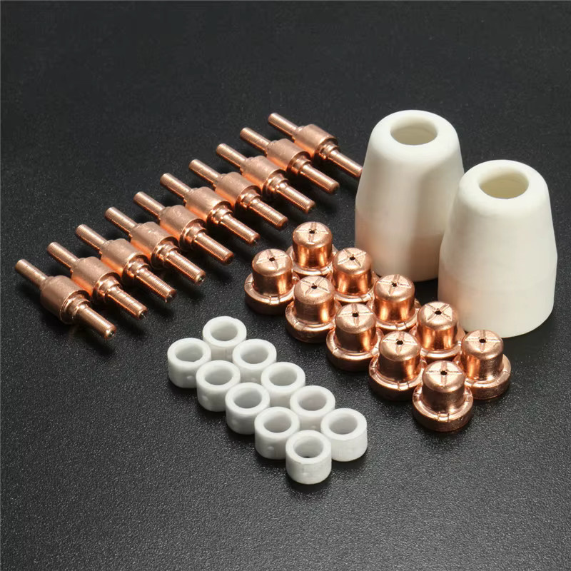 JAKYLOVE 32-teiliges Plasma Cutter Zubehör Set mit Elektroden und Düsen für PT 31 LG-40 40A Standard Größe in Multicolour - Bild 3