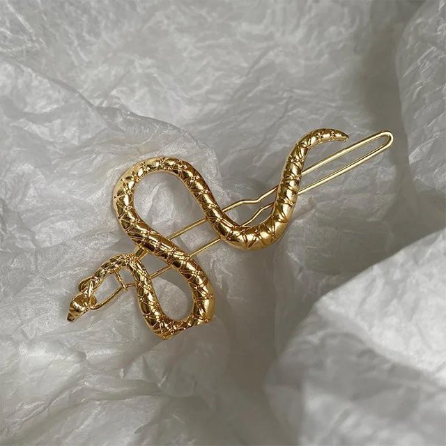 Haarnadeln Schlangenform, Gold/Silber, Damen - Bild 1