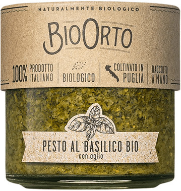 Bio Orto Basilikumpesto mit Knoblauch Bio 180 g - Bild 1
