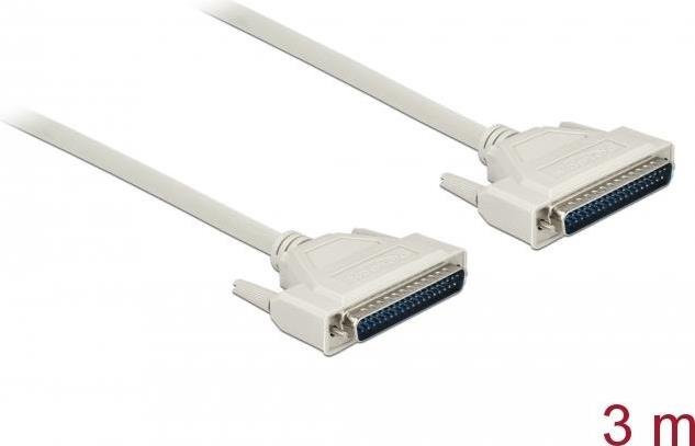 Delock Serielles Kabel DB-37 (M) auf DB-37 (W) mit Daumenschrauben, beige, Länge: 3,0 m - Bild 1