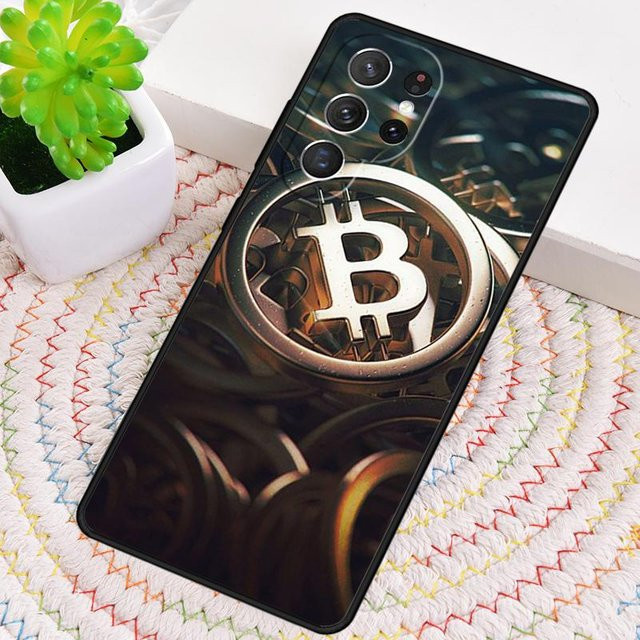 Stoßfeste Bitcoin BTC Handyhülle für Samsung Galaxy S24 Ultra S23 S22 S21 Note 10 Pro S25 S26 FE in Multicolour - Bild 1