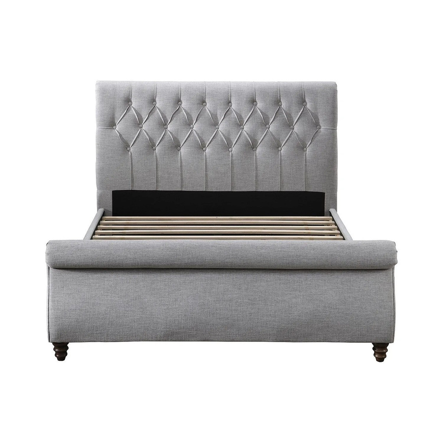 Vente-unique Bettrahmen Balansano in Grau mit romantischem Design, B/T/H: 151 x 140 x 190 cm - Bild 2